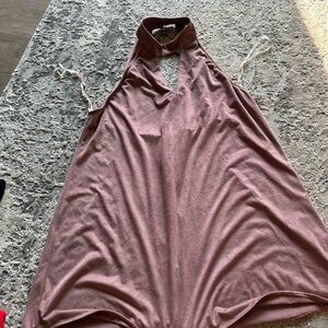 Mauve Halter Neck Dress